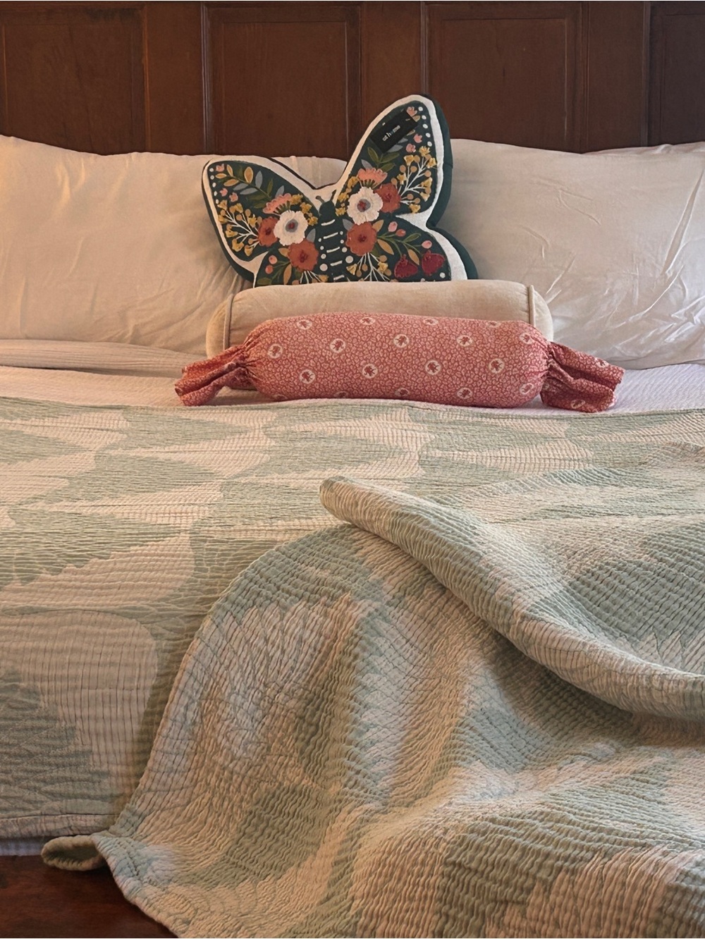 Luxury Jacquard Woven Blanket Swedish Blue Green Luxury Cotton 55 x 77 NEW! - Picture 11 of 16